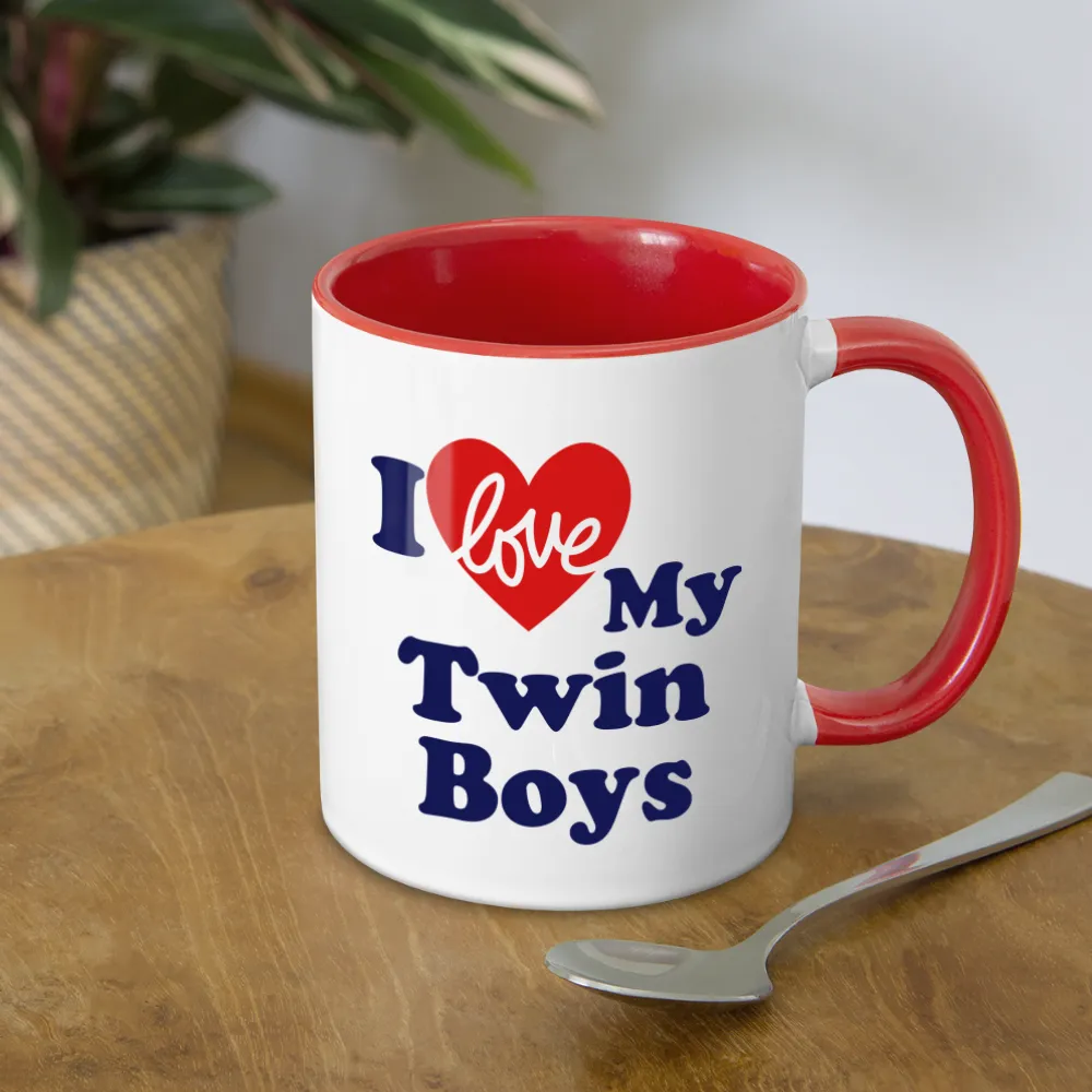 I Love My Twin Boys : Coffee Mug