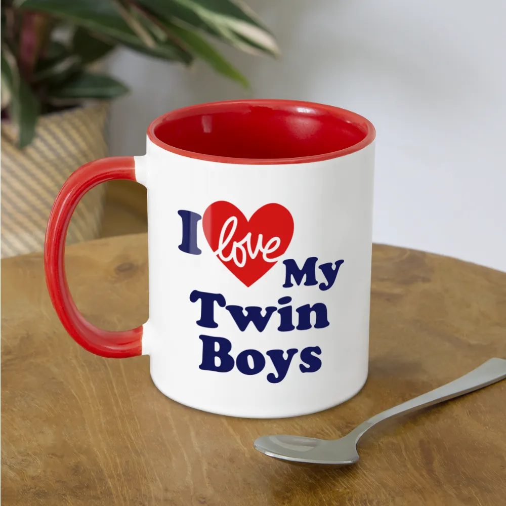 I Love My Twin Boys : Coffee Mug