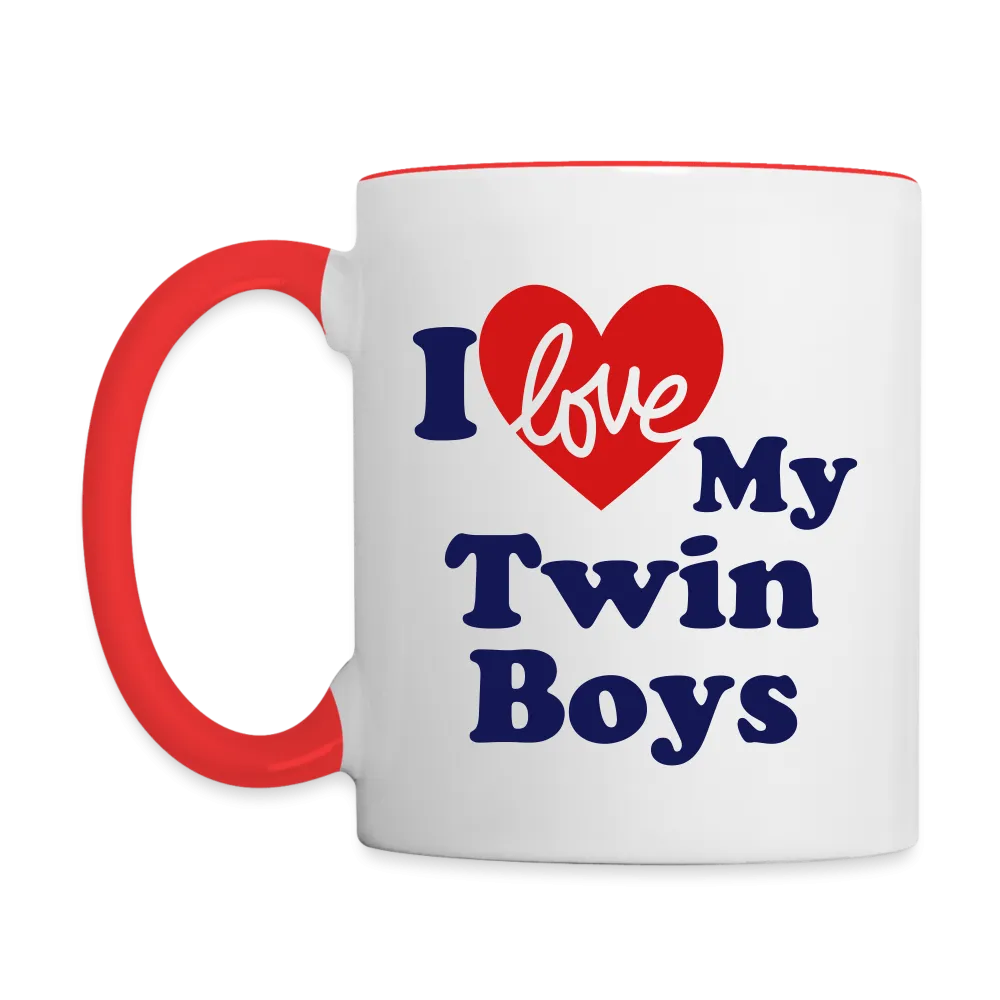 I Love My Twin Boys : Coffee Mug