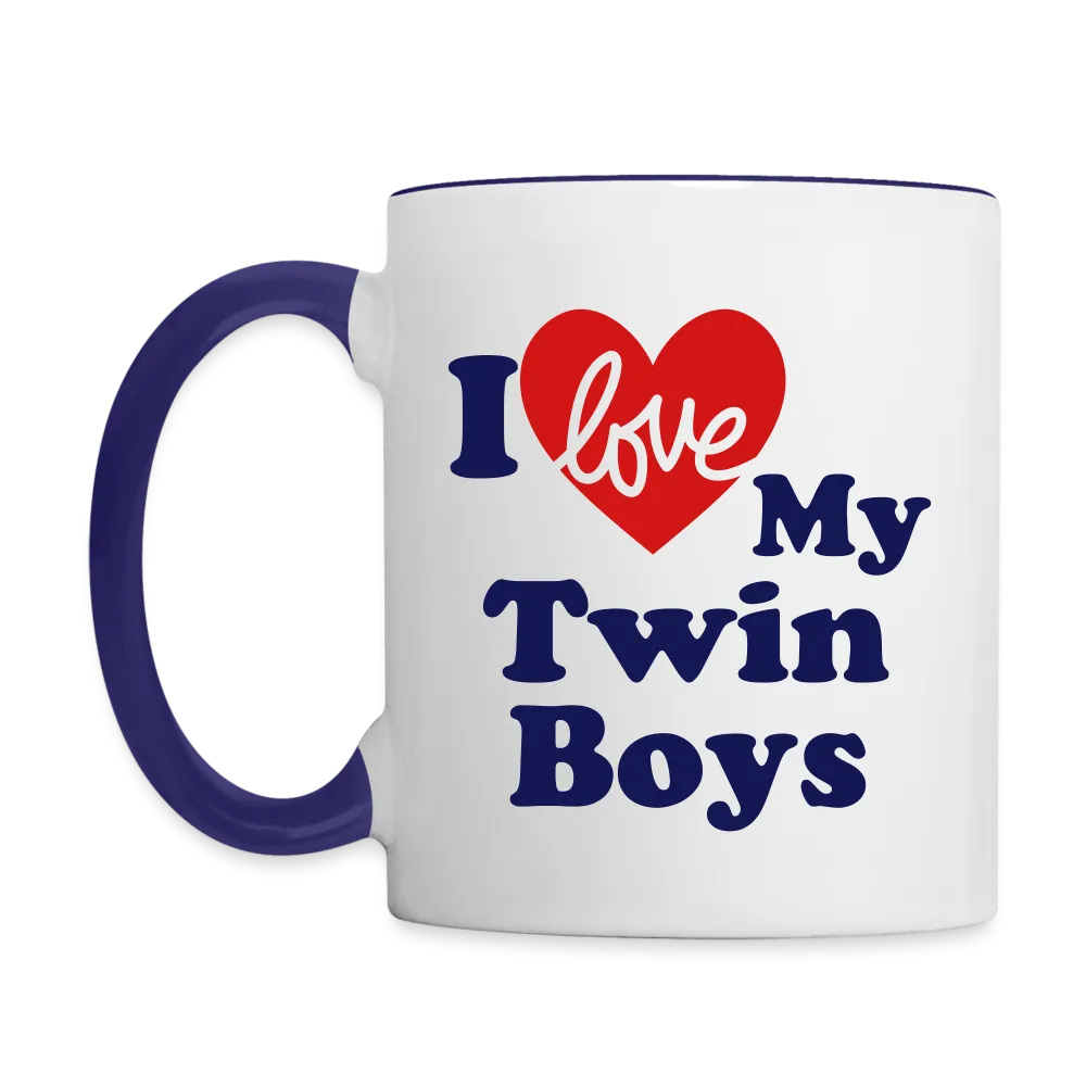 I Love My Twin Boys : Coffee Mug