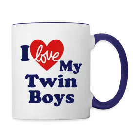 I Love My Twin Boys : Coffee Mug