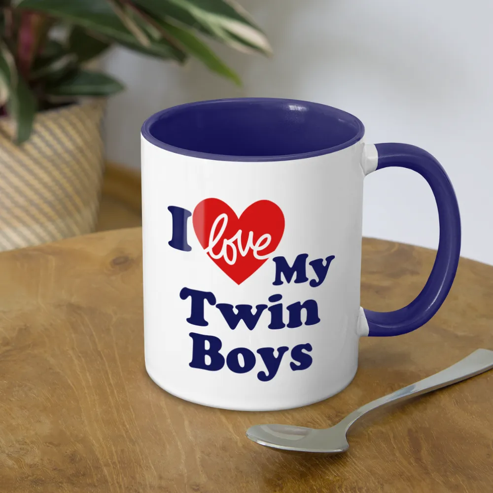 I Love My Twin Boys : Coffee Mug