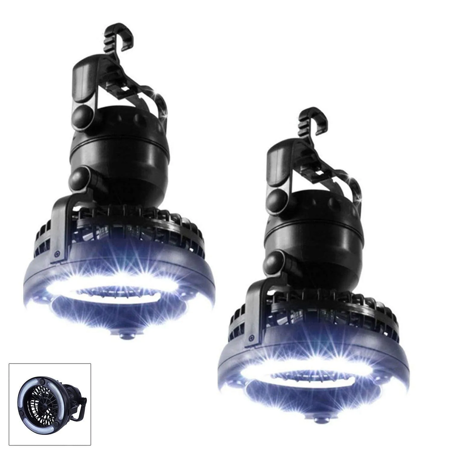 IMBAPRICE 2-PACK PORTABLE LED CAMPING LANTERN