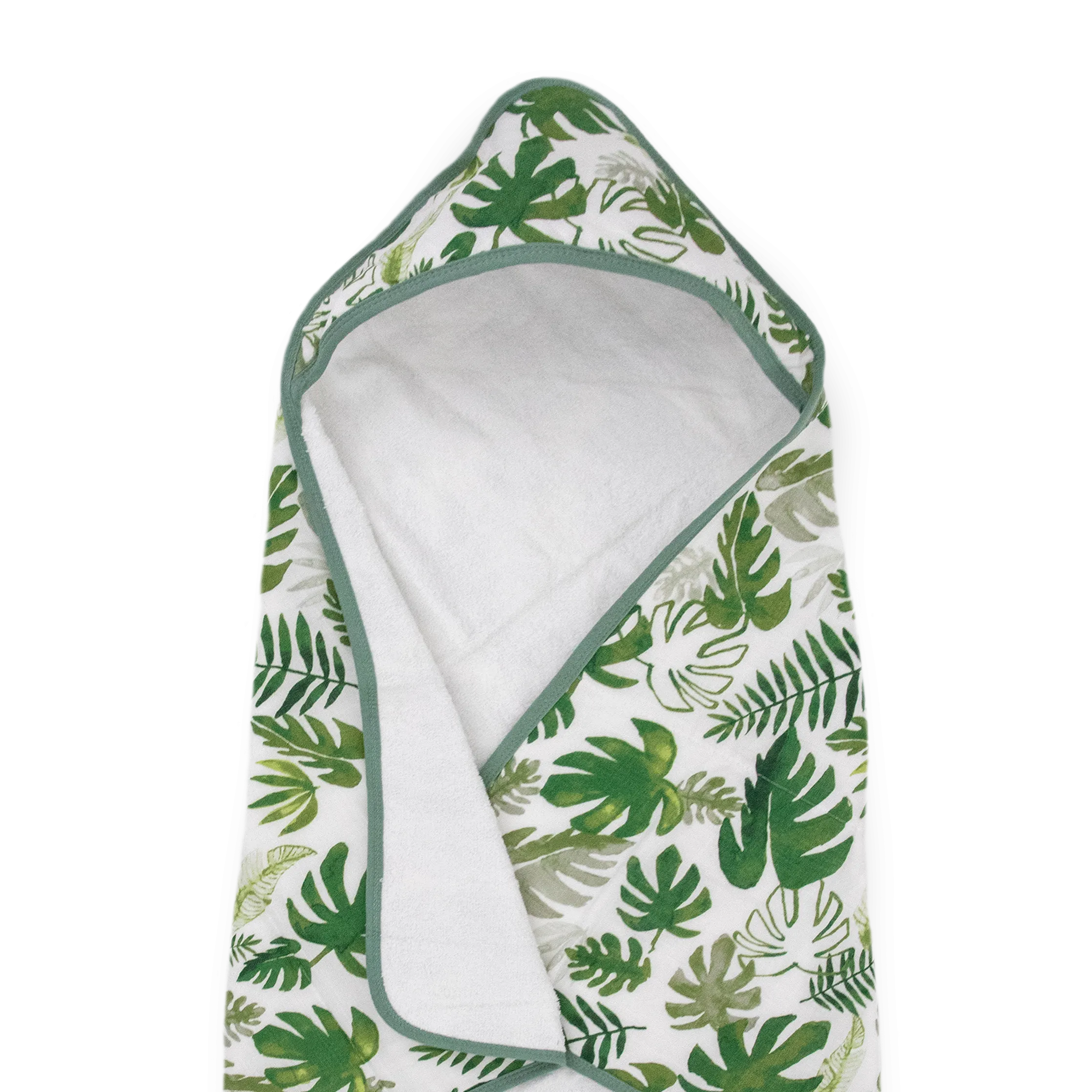 Infant Hooded Towel - Tropical Leaf