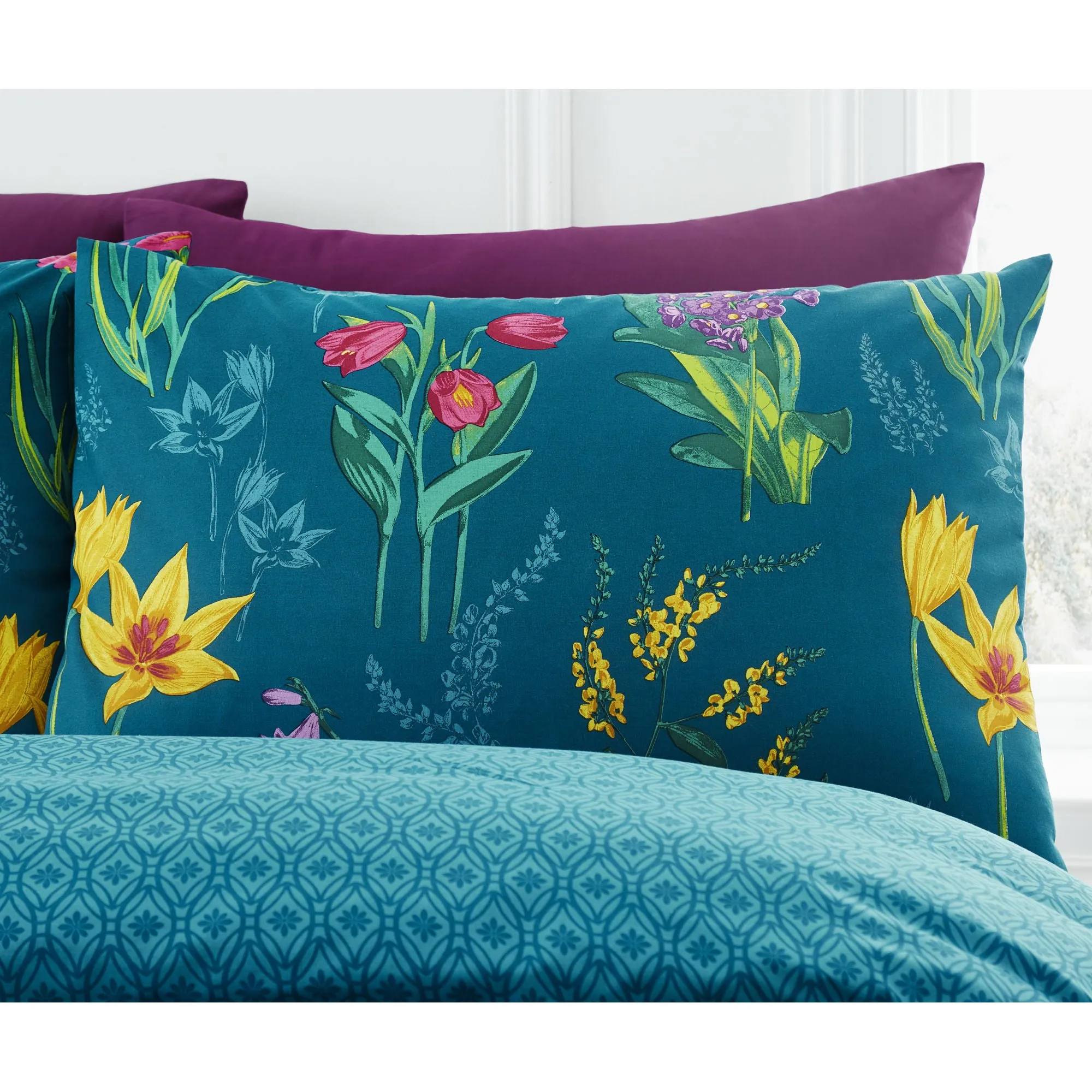 Ingrid Duvet Cover Set by Dreams & Drapes in Teal