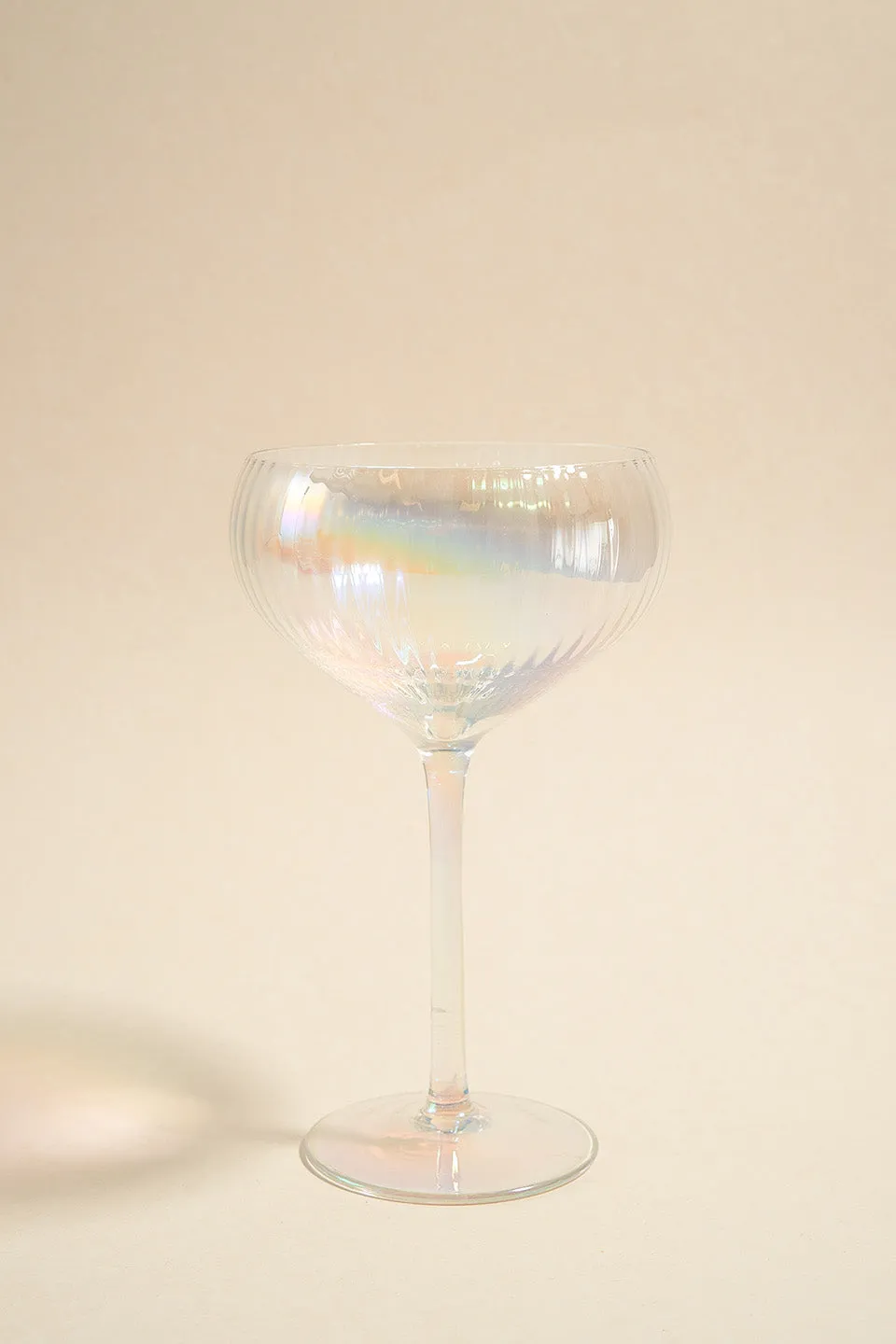 Iridescent Ripple Wide Champagne Wine Glass