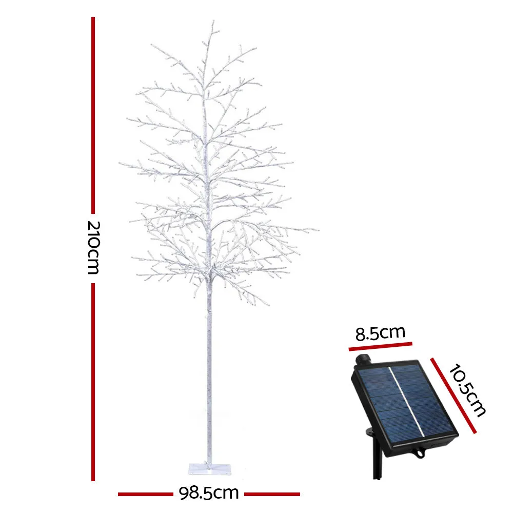 Jollys Solar Christmas Tree 2.1M 480 LED Trees With Lights Warm White