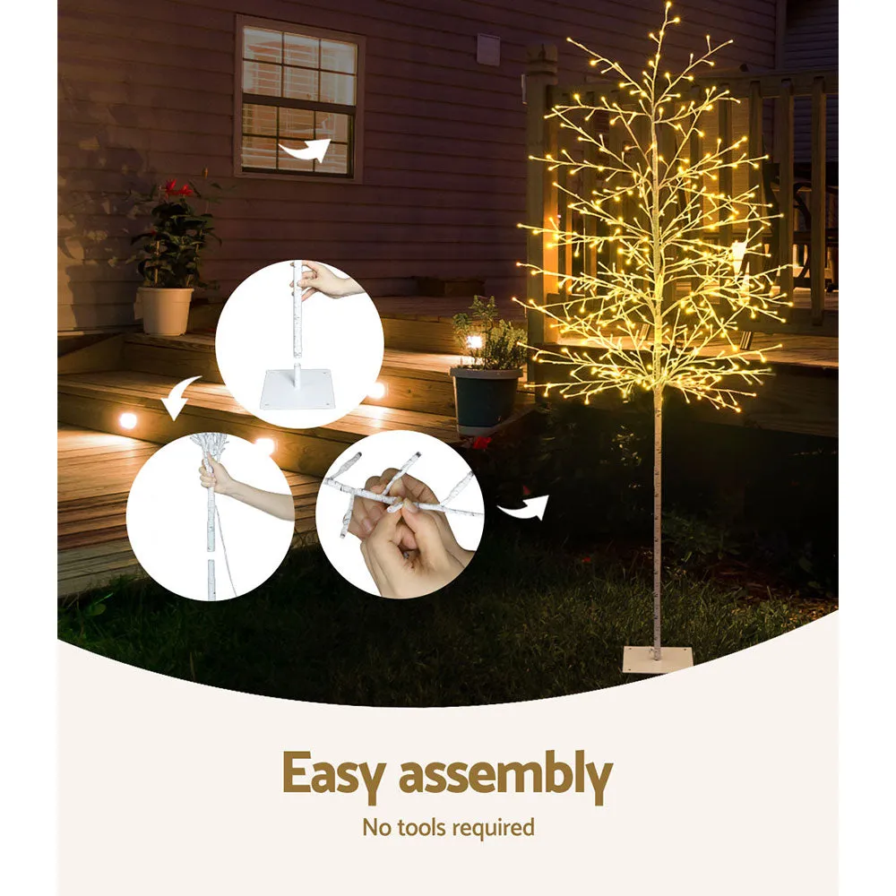 Jollys Solar Christmas Tree 2.1M 480 LED Trees With Lights Warm White