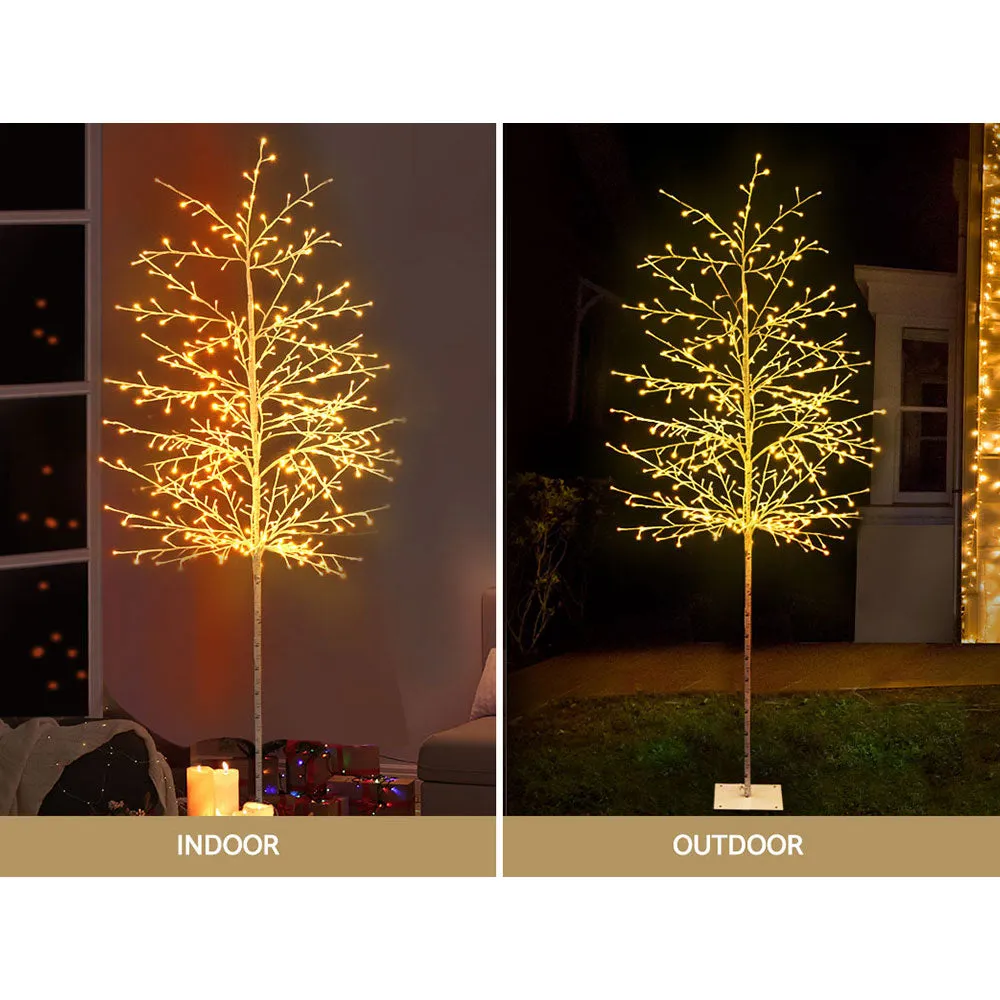 Jollys Solar Christmas Tree 2.1M 480 LED Trees With Lights Warm White