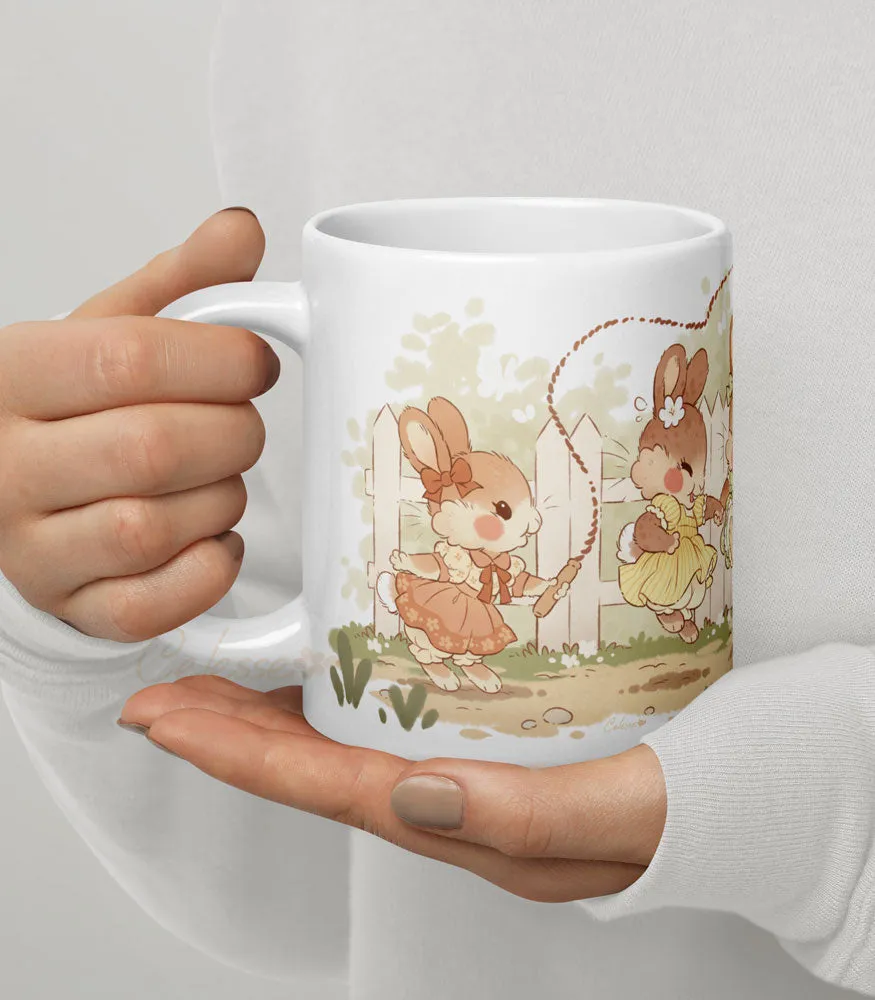 Jump Rope Bunnies Mug