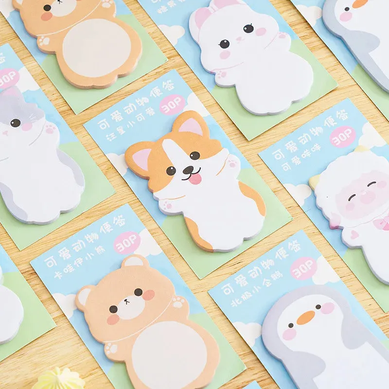 Kawaii Animal Hugs Sticky Notes