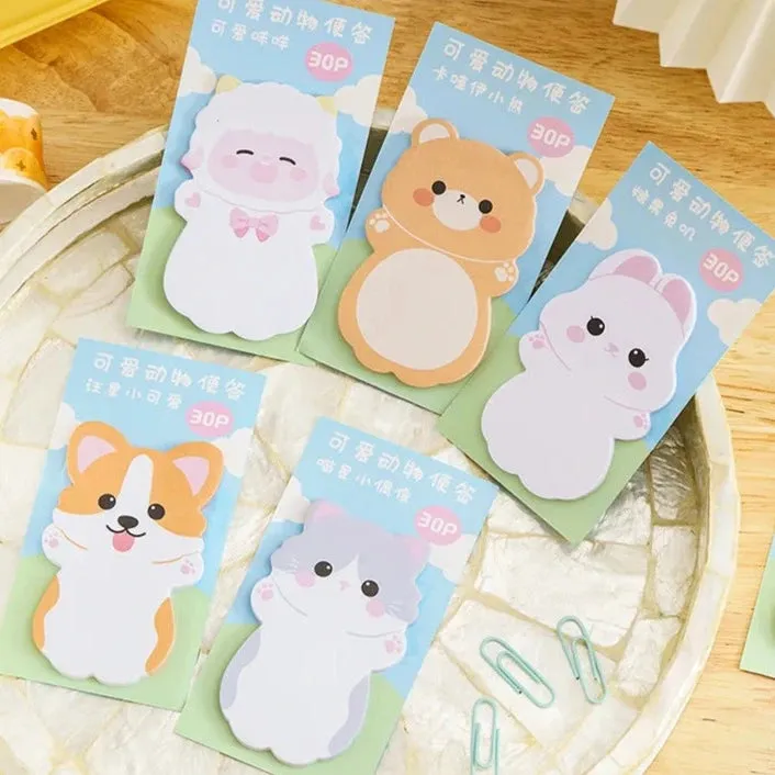 Kawaii Animal Hugs Sticky Notes