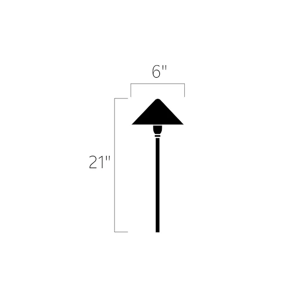 Kichler 16120CBR30 Fundamentals 12V 3000K LED Path Light