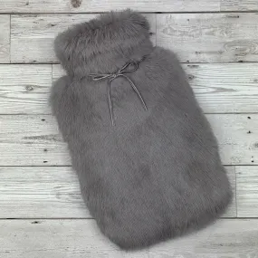 Large Grey Rabbit Fur Hot Water Bottle Cover | The Fur Hot Water Bottle Company