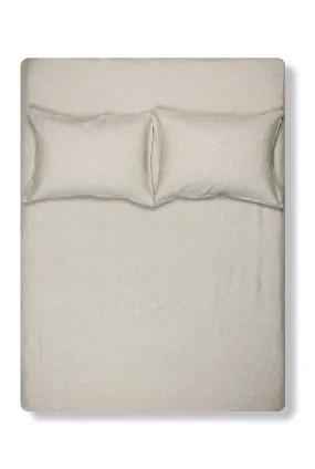 Linen Bedding "Light Melange" in Grey Color