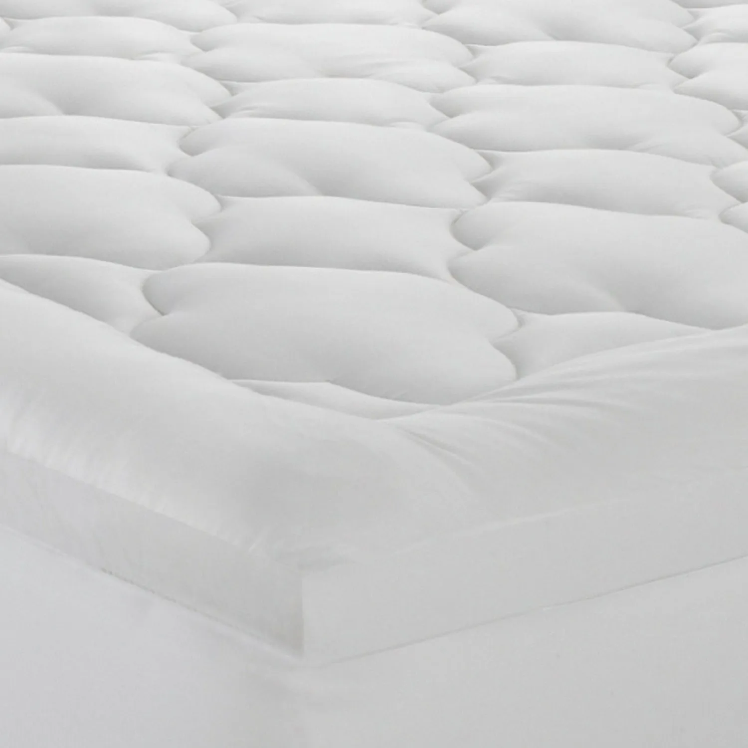 Lofty 100% Cotton Plush Gel Fiber Filled Mattress Topper