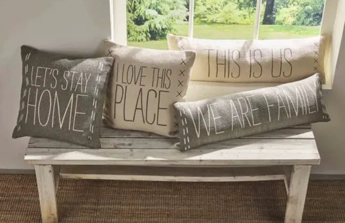 love this home square pillow