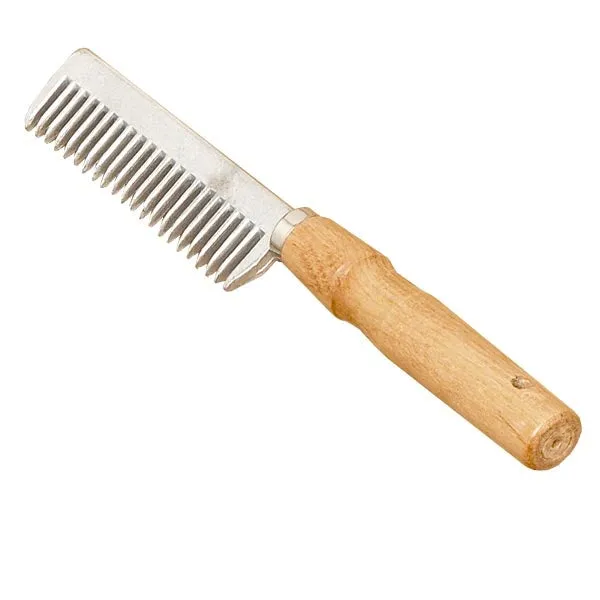 Mane Comb with Wooden Handle