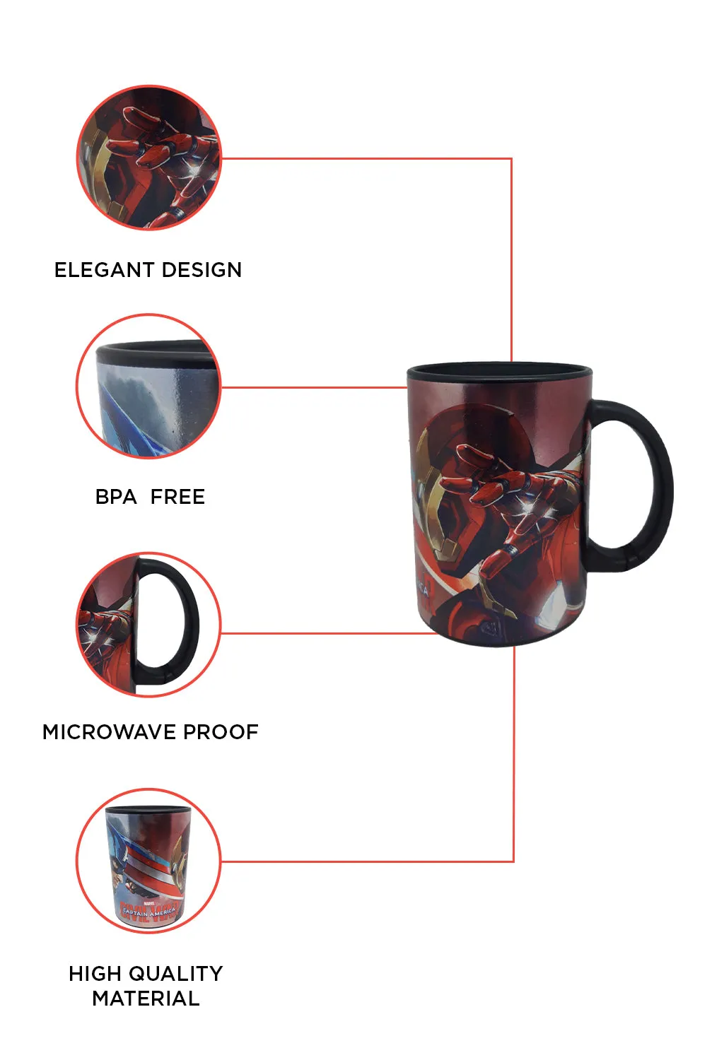 Marvel Civil War Face Off Oversized Mug