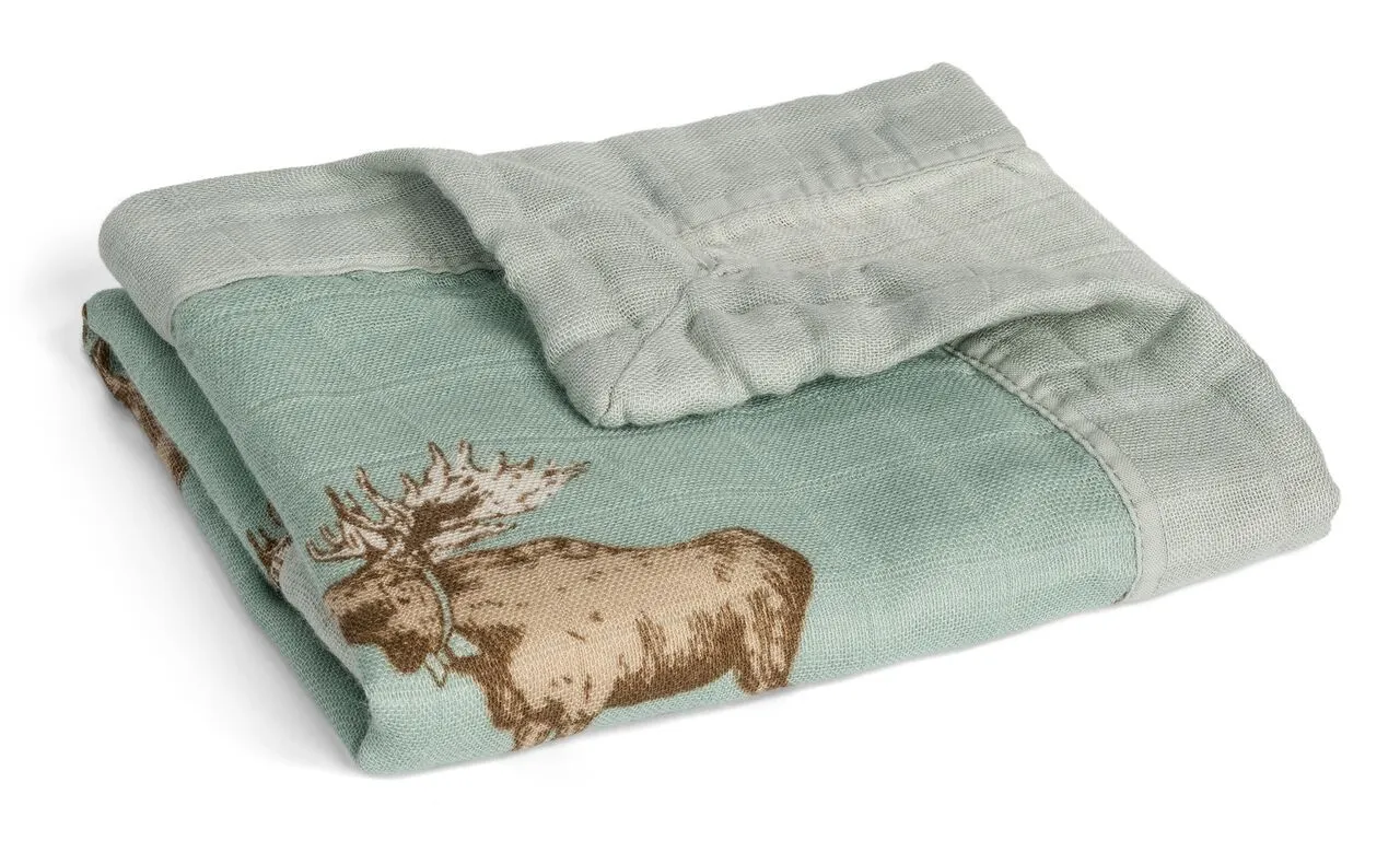 Milkbarn - Mini Lovely Comforter Bamboo - Bow Tie Moose