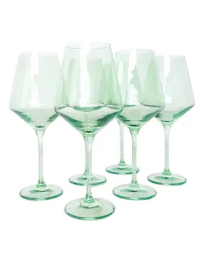 Mint Green Wine Stemware