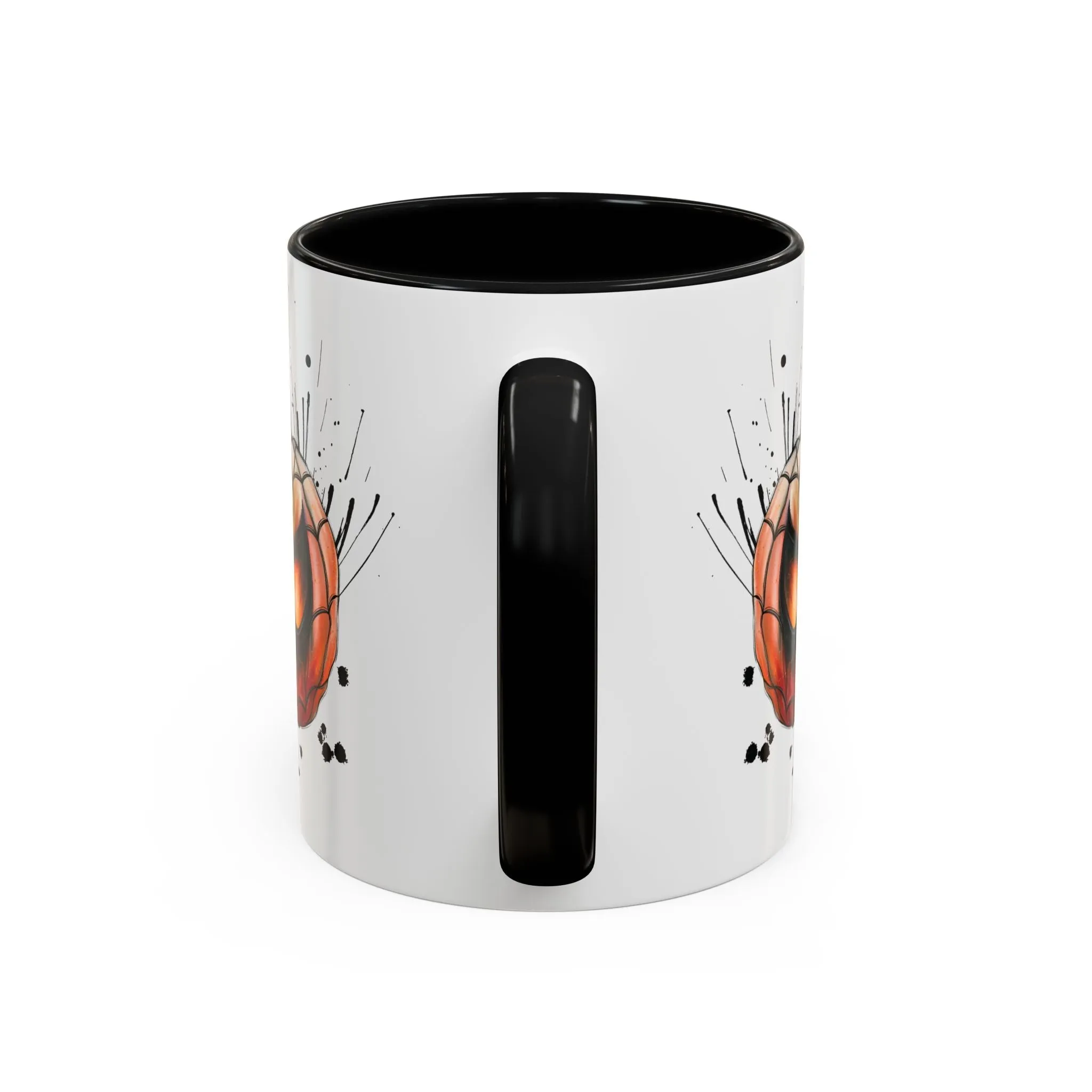 Mug - Spider Pumpkin Mask Style Accent Coffee Mug - Spider Hero Theme