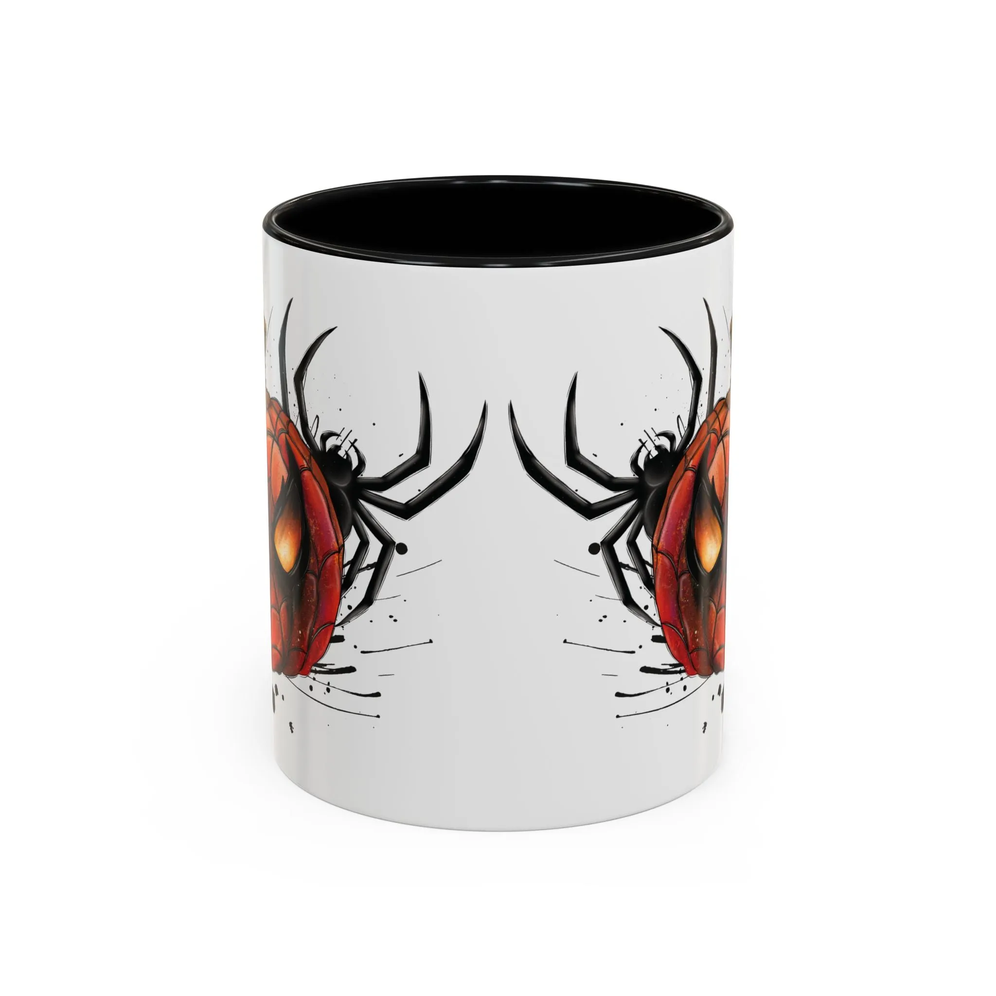 Mug - Spider Pumpkin Mask Style Accent Coffee Mug - Spider Hero Theme