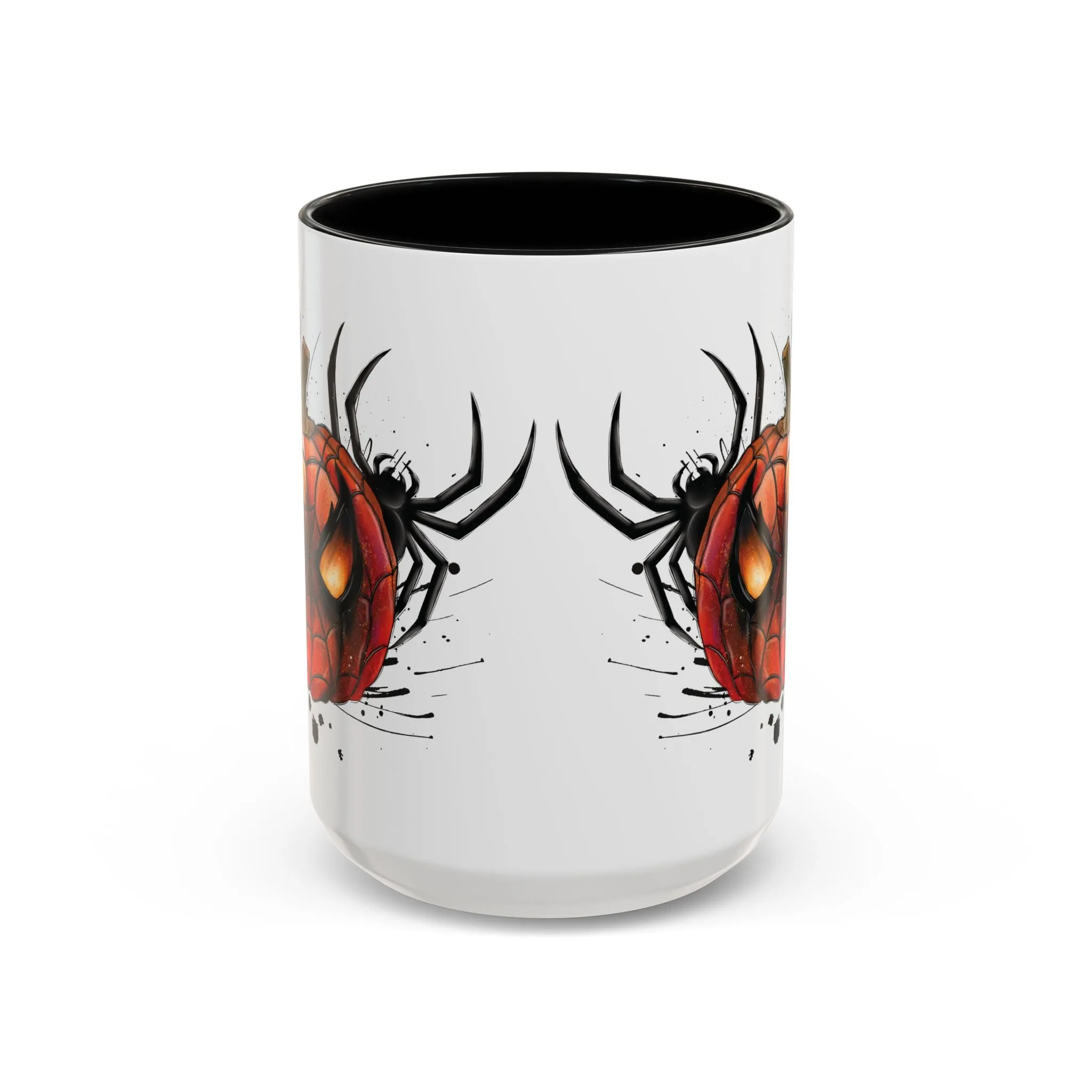 Mug - Spider Pumpkin Mask Style Accent Coffee Mug - Spider Hero Theme