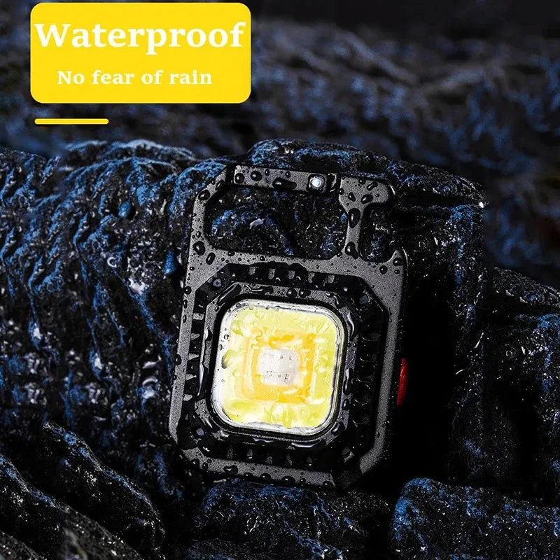 Multifunctional Mini COB LED Working Light USB Rechargeable Portable Flashlight KeychainTorch Outdoor Camping Lantern