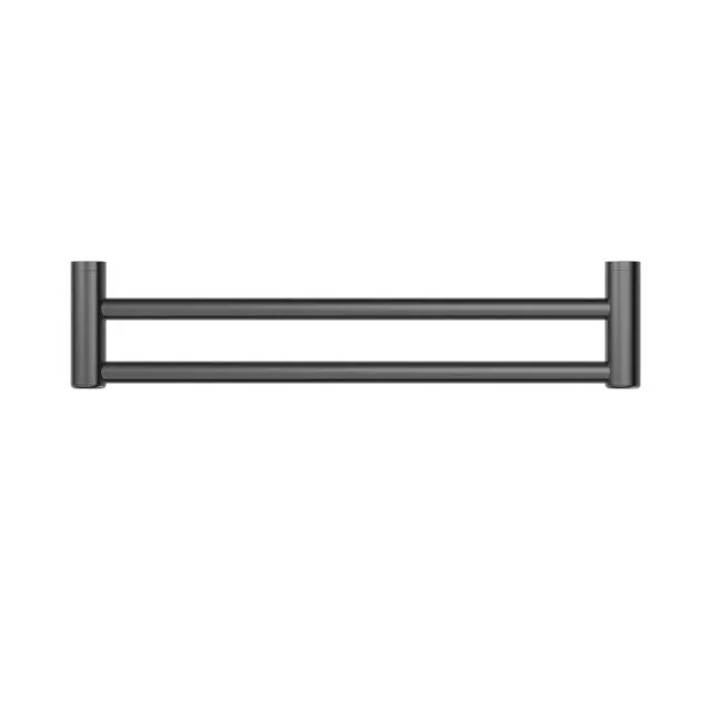 Nero Mecca Care 25mm Double Towel Grab Rail 900mm Gunmetal