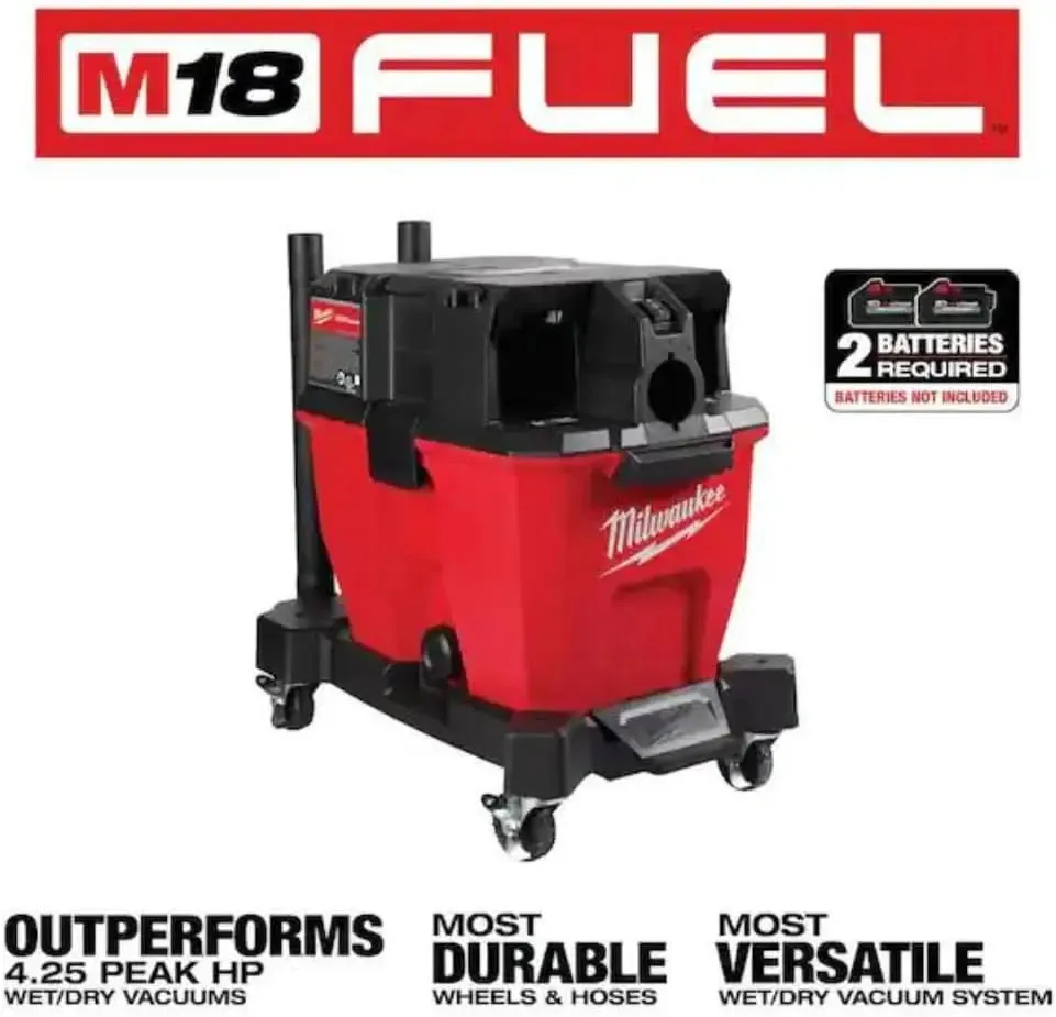 Open Box -  Milwaukee Tool M18 FUEL 18V Lithium-Ion Cordless Brushless 9 Gallon Dual-Battery Wet/Dry Vacuum (Tool Only)