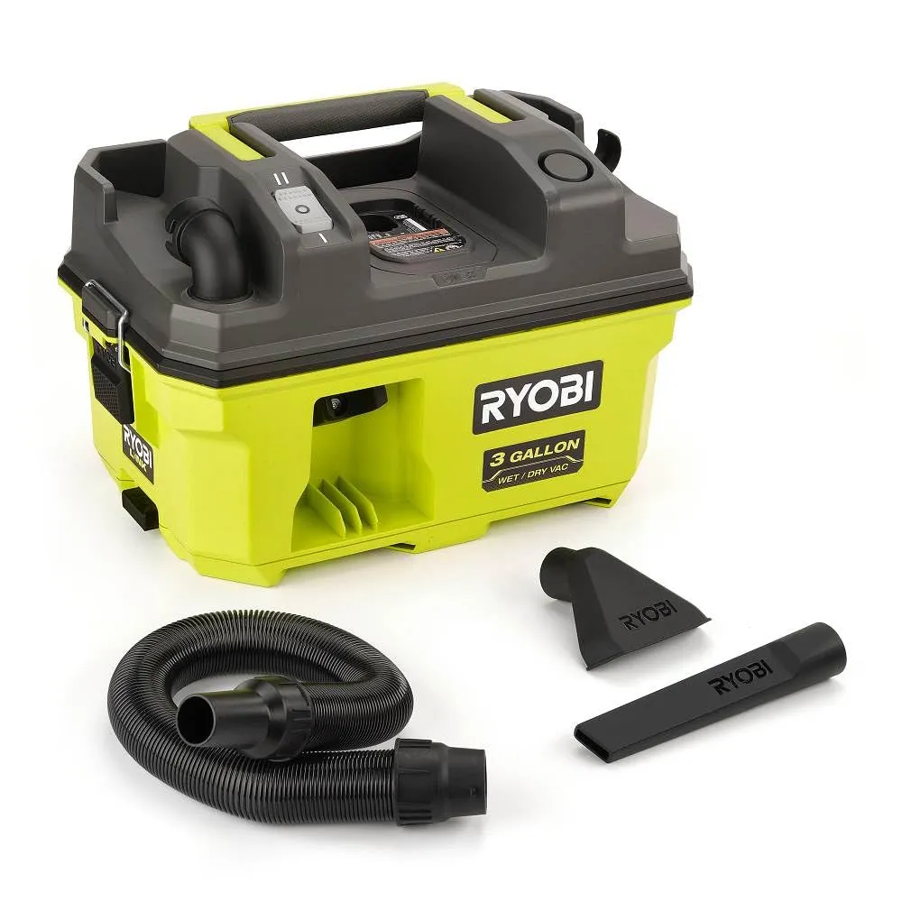 Open Box -  RYOBI ONE  18V LINK Cordless 3 Gal. Wet/Dry Vacuum (Tool Only), Greens