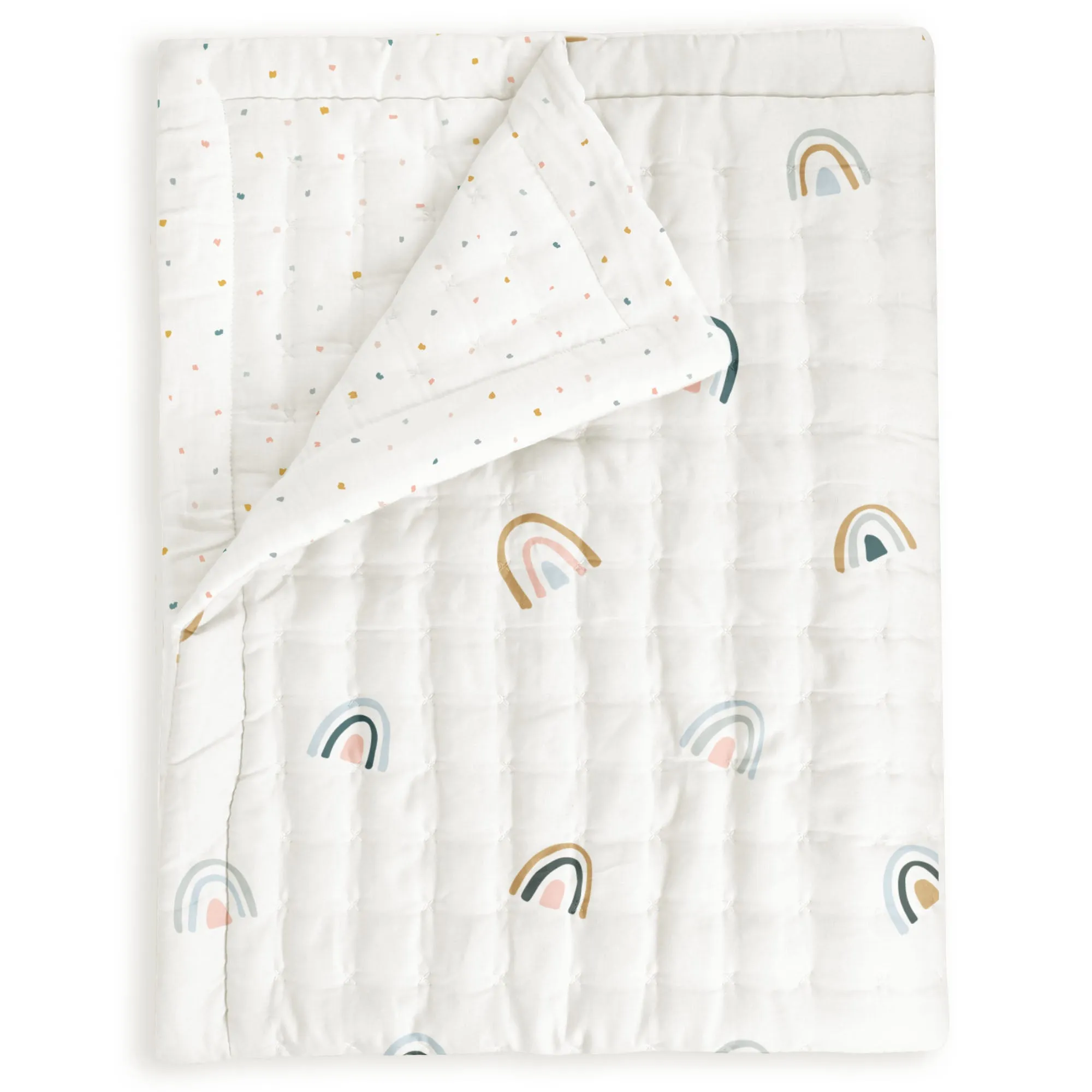 Organic Kids Quilt - Dotty & Rainbow