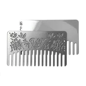 Otomi Mirror Silver Go-Comb | Metal Wallet-Sized Comb