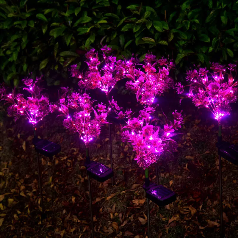 Outdoor Solar Phalaenopsis Simulation Flower LED Lawn Ground Insert Decorative Landscape Light