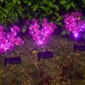 Outdoor Solar Phalaenopsis Simulation Flower LED Lawn Ground Insert Decorative Landscape Light