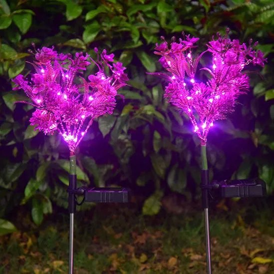 Outdoor Solar Phalaenopsis Simulation Flower LED Lawn Ground Insert Decorative Landscape Light