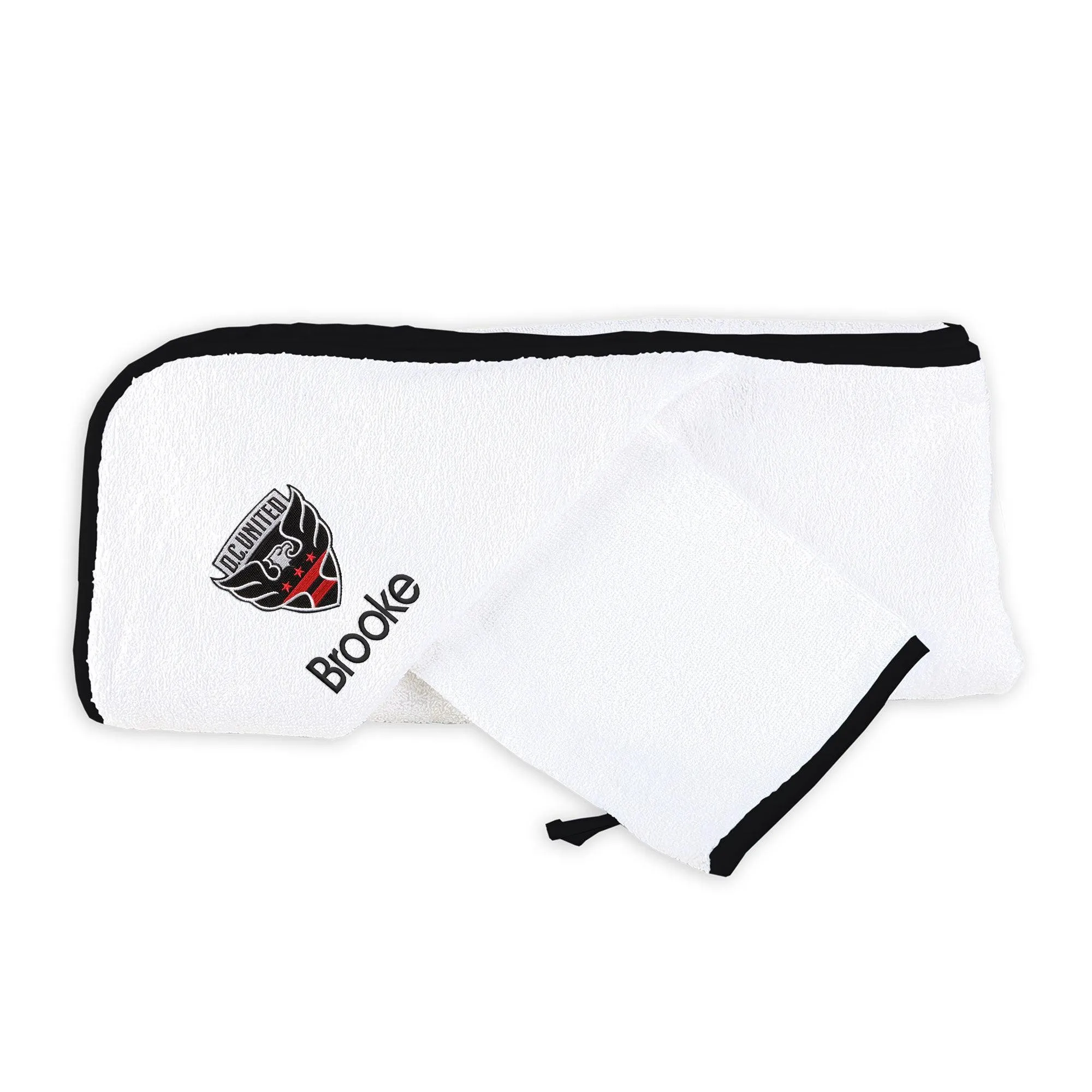 Personalized D.C. United Hooded Towel & Wash Mitt Set