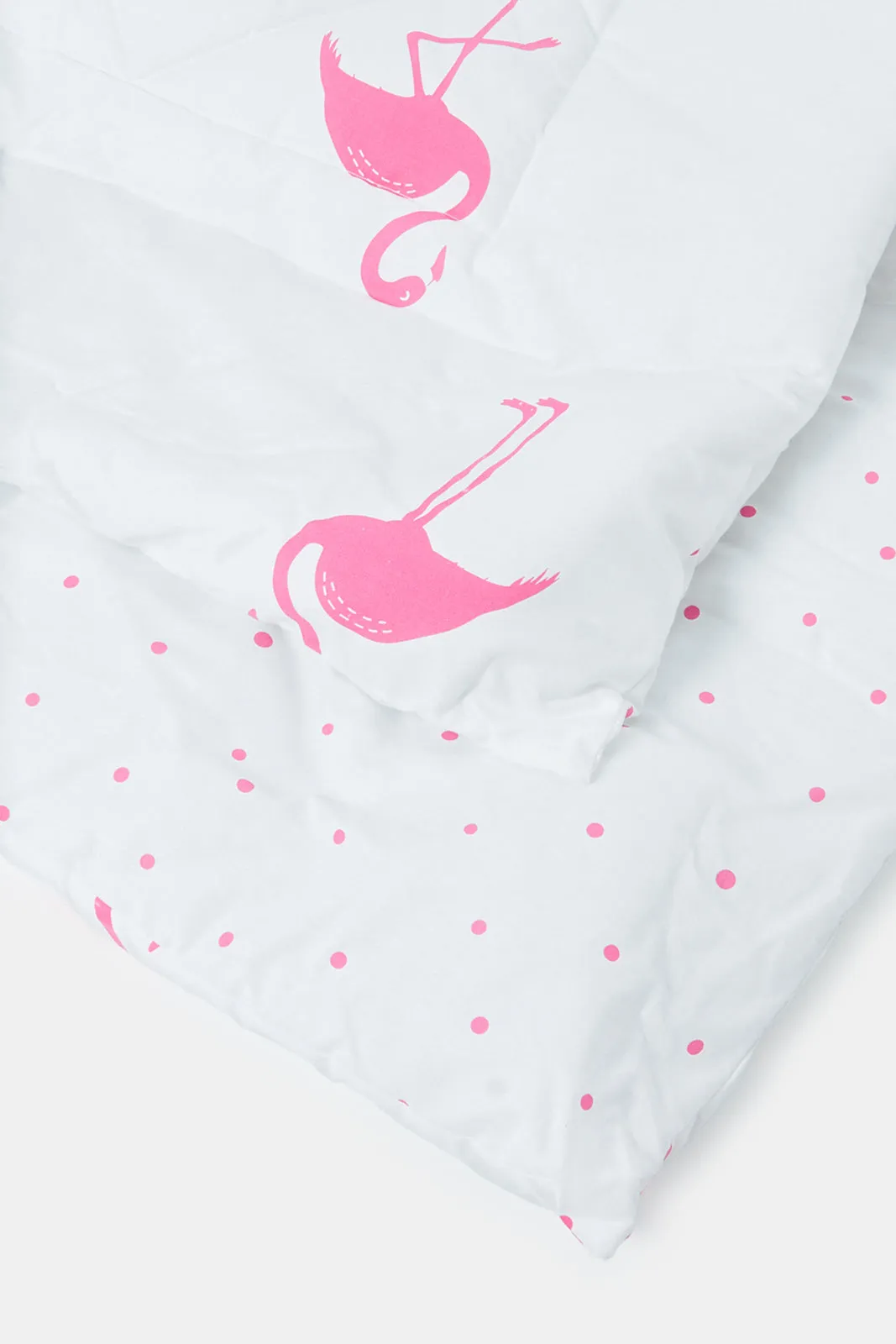 Pink Flamingo Printed Kids Comforter (Single Size)