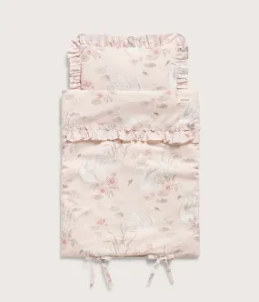 Pink swan lake doll bedding set