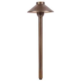 PLB02 Outdoor Garden Path Light | Low Voltage Heavy Duty Cast Brass Outdoor LED Path Light