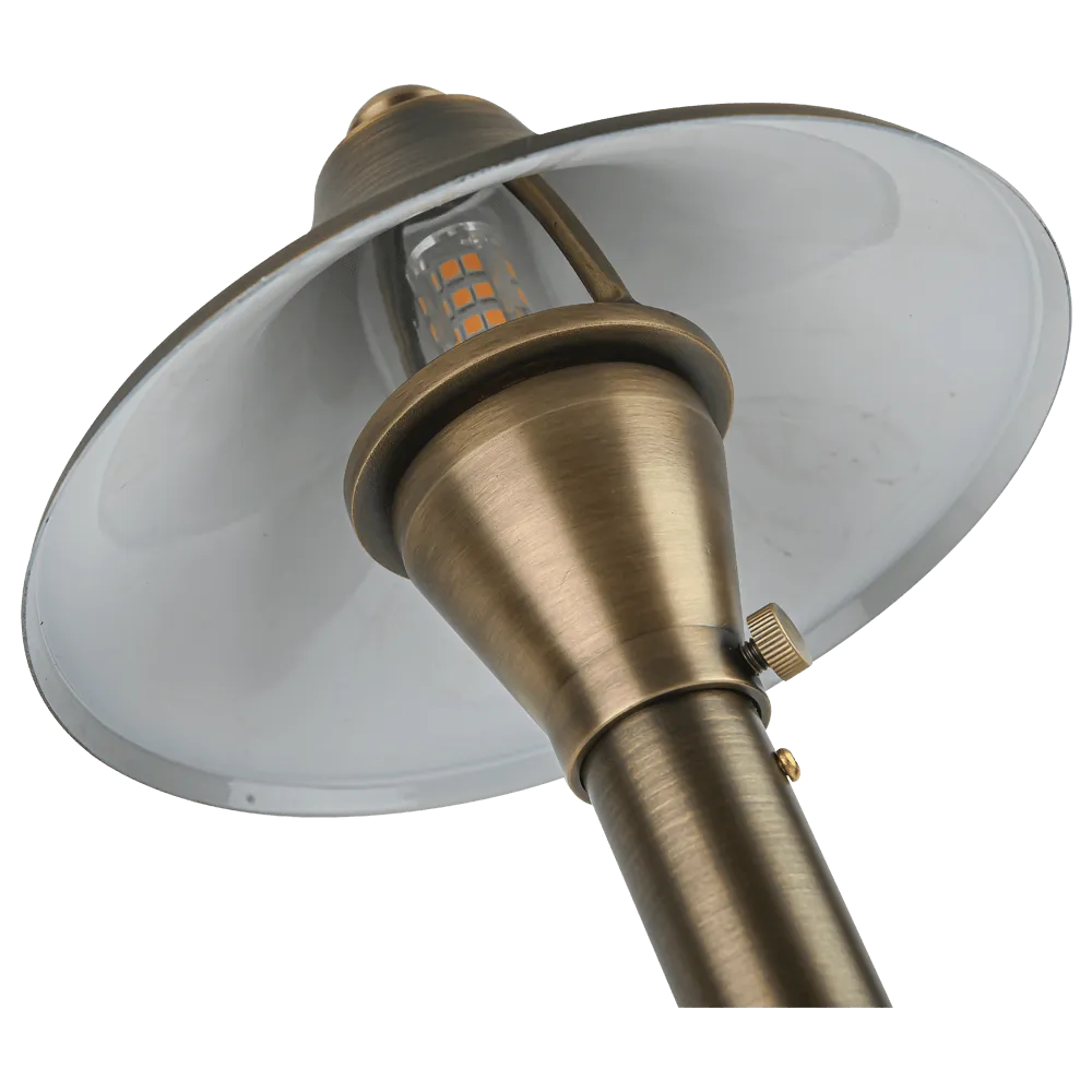 PLB09 Brass LED Cone Low Voltage Pathway Outdoor Landscape Lighting Fixture