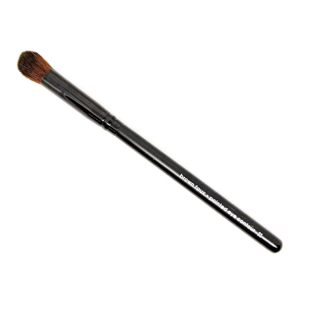 Pointed Eye Contour Brush - Vegan Brown Faux