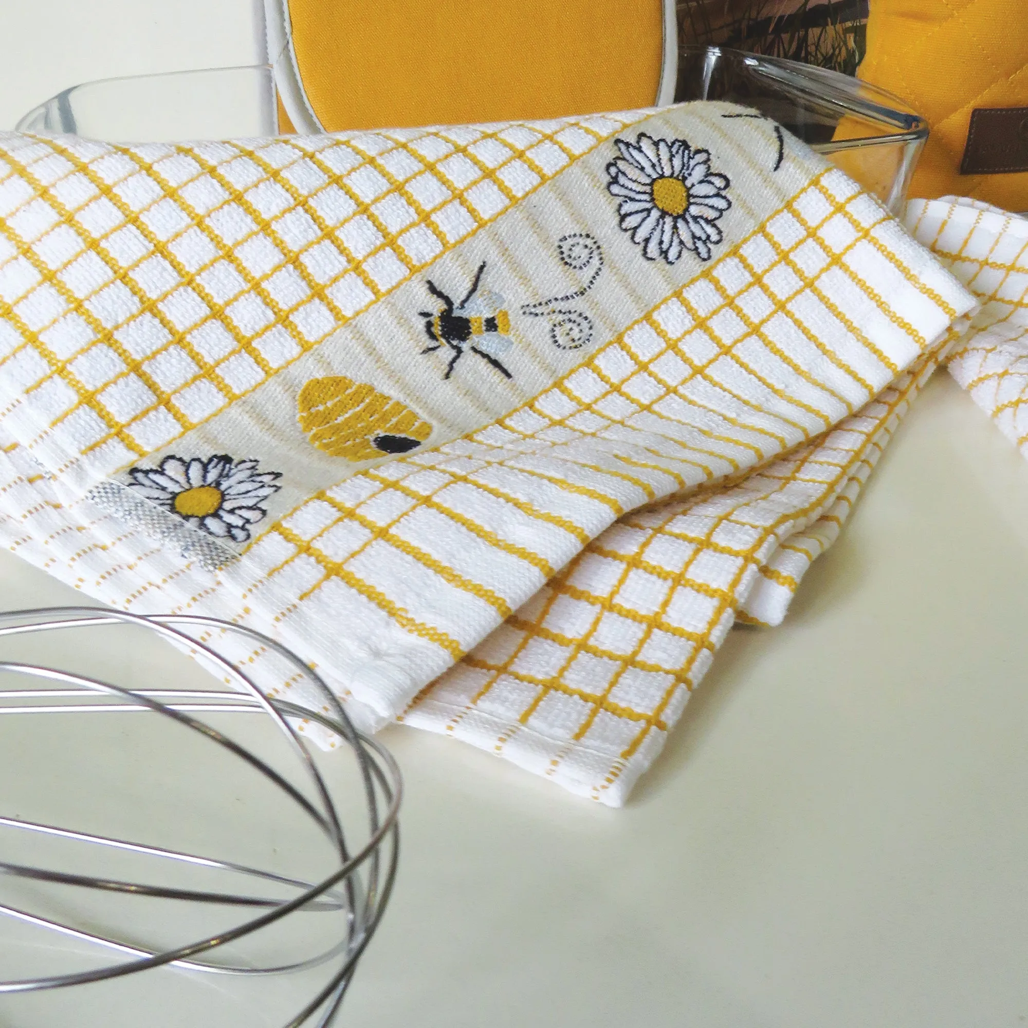 Poli-Dri Honey Bee Cotton Jacquard Tea Towel