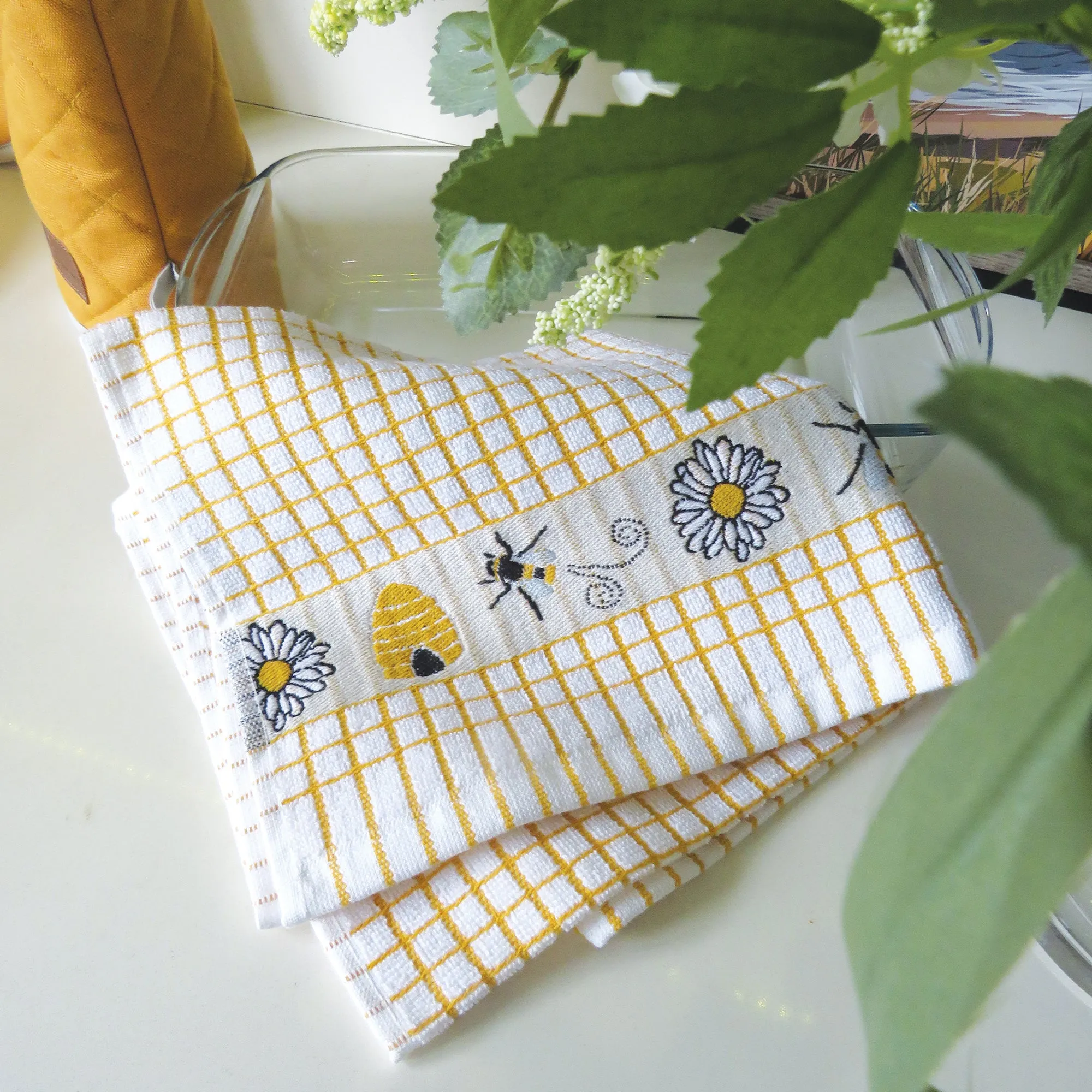 Poli-Dri Honey Bee Cotton Jacquard Tea Towel