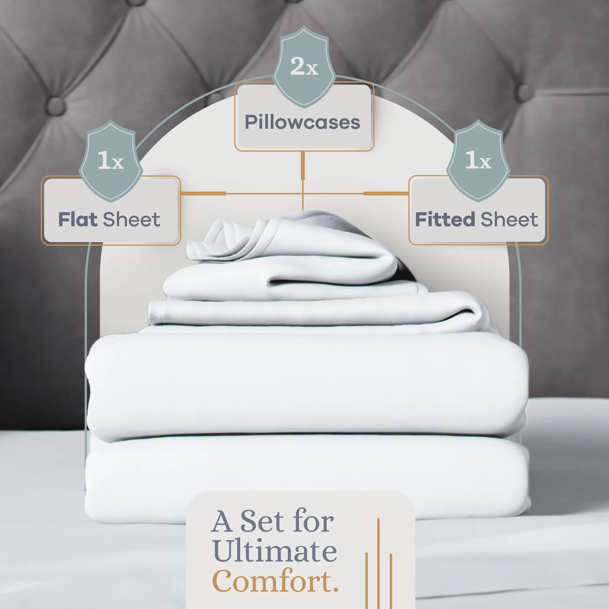 Premium Italian Crafted Percale Sheet Set, 500 Thread Count