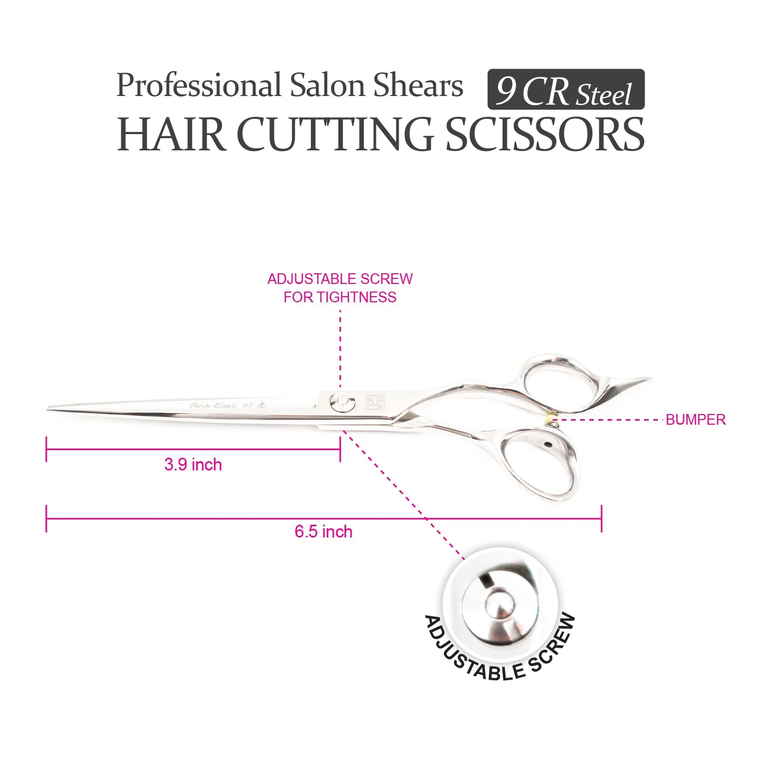 Professional 7" Salon Hair Cutting Scissors (9CR Steel)