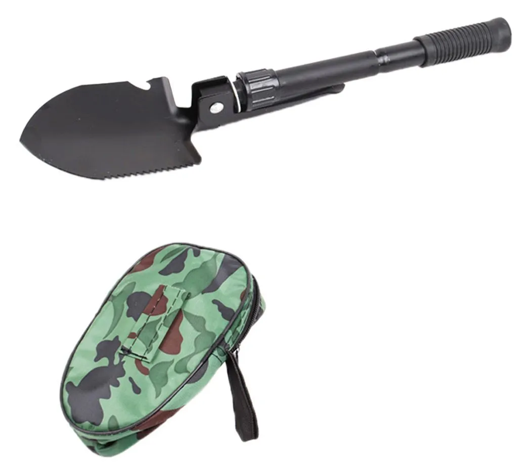 Pyle PHMDSH11 - Mini Metal Dedector Camp Folding Shovel