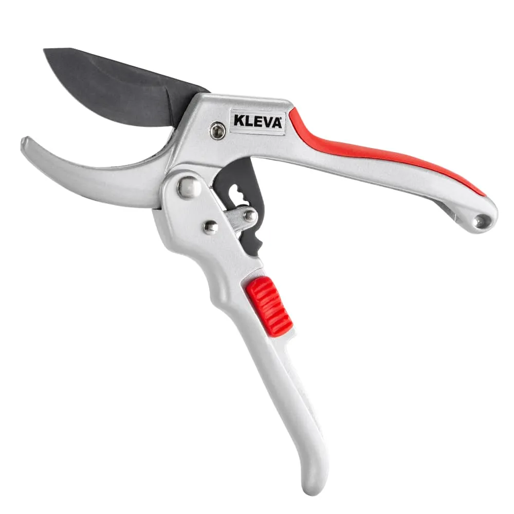 Quality Ratchet Pruning Shears With Easy Grip Squeeze & Release Handles