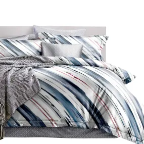 Quilt Cover Set King Bed Doona Duvet Reversible Sets Stripe Pattern